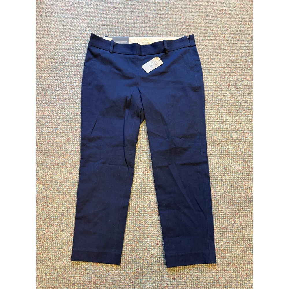J.Crew Winnie Pant City Fit Navy Blue Stretch Side Zip Petite 6P A4579 New NWT